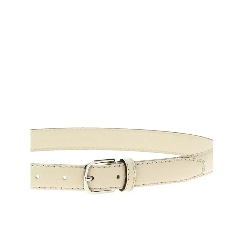 TOTEME White Leather Regular Women's Belt